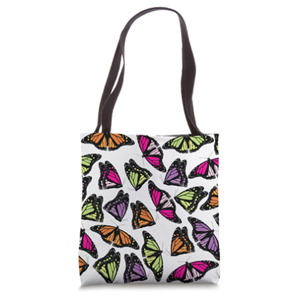 Colorful Butterflies Pattern Tote Bag