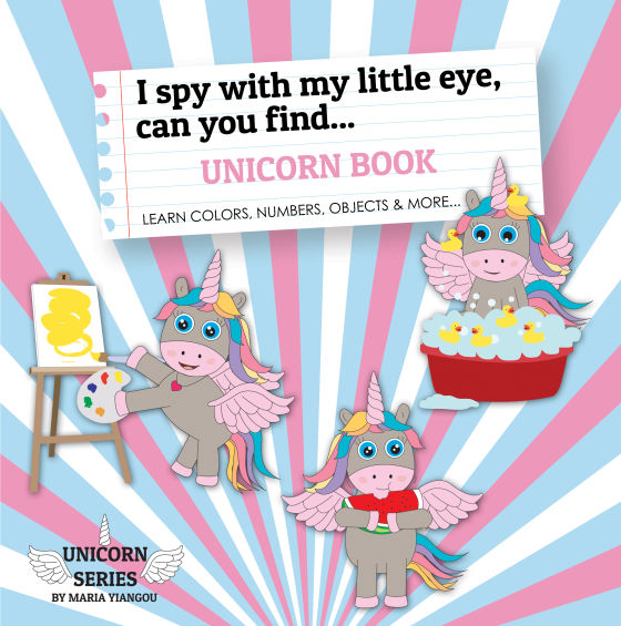 I spy with my little eye, can you find... UNICORN BOOK