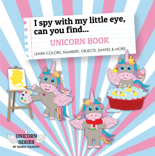 I spy with my little eye, can you find... UNICORN BOOK