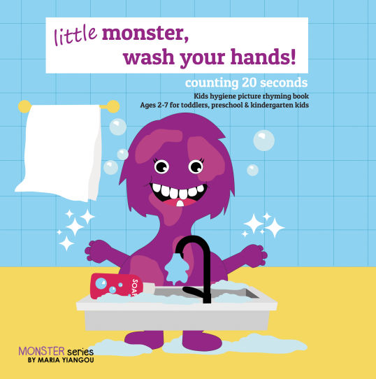 little monster, wash your hands!: counting 20 seconds