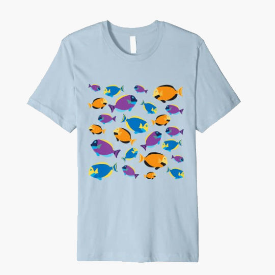 Tropical Fish Colorful Marine Animals Premium T-Shirt