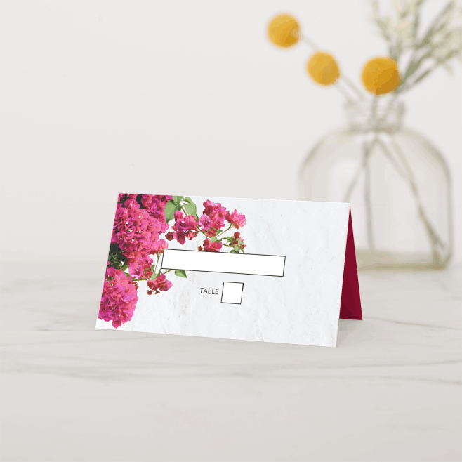 Bougainvillea Mediterranean Greek Island Wedding Invitations & Stationery